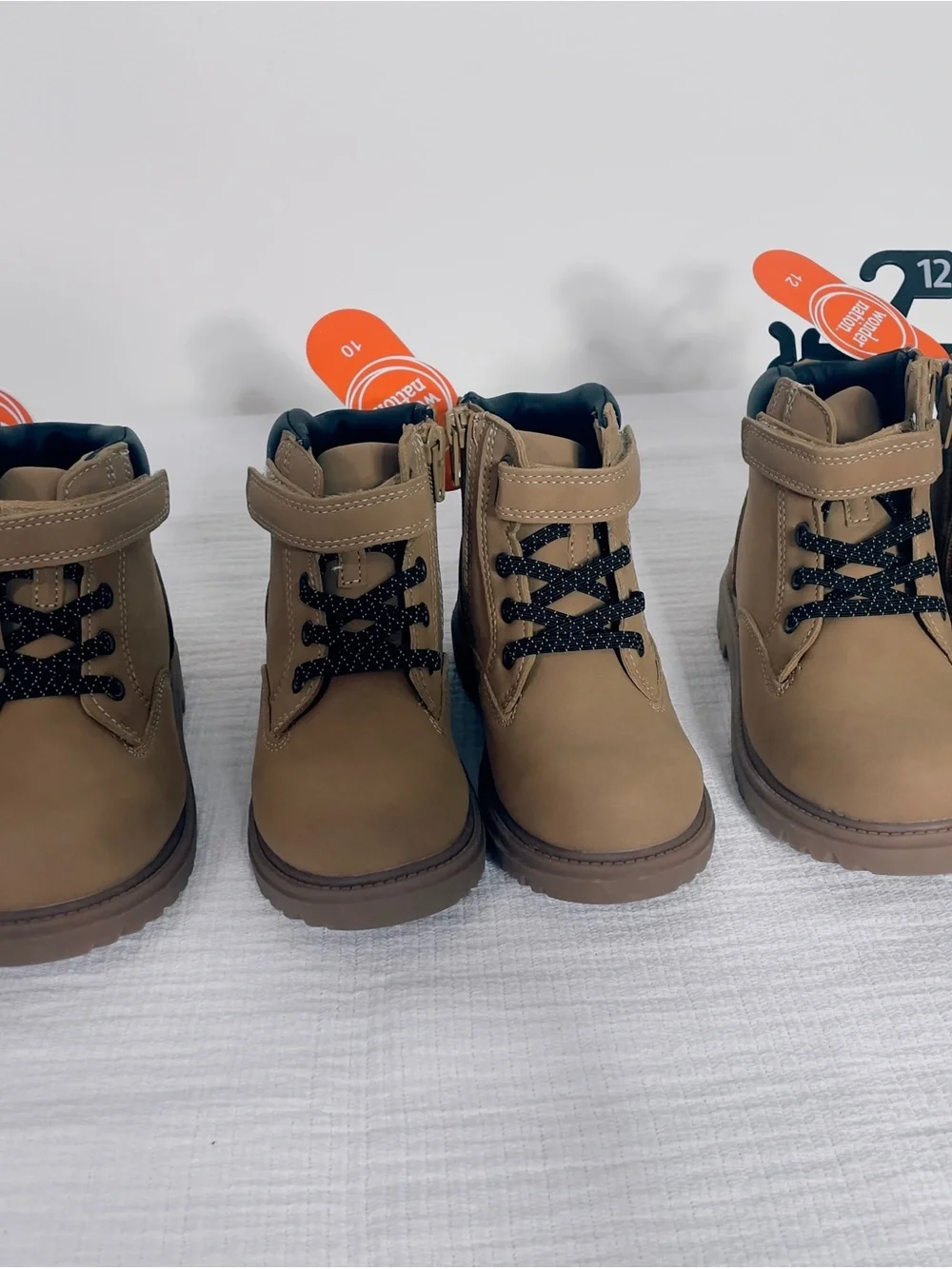 Wonder Nation Kids' Tan Lace-Up Ankle Boots -